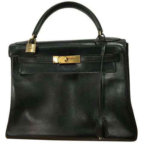 vintage hermes black leather tote|vintage Hermes bags.